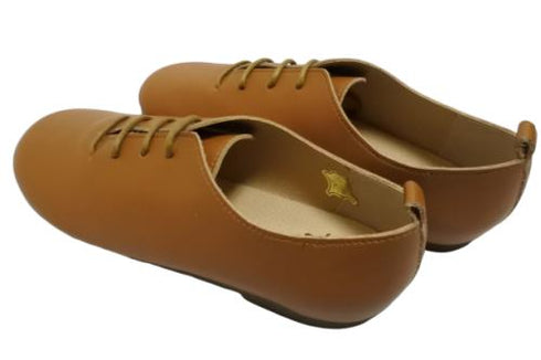 【かぼちゃの馬車CA-15 キャメル】ころんと靴紐シューズ